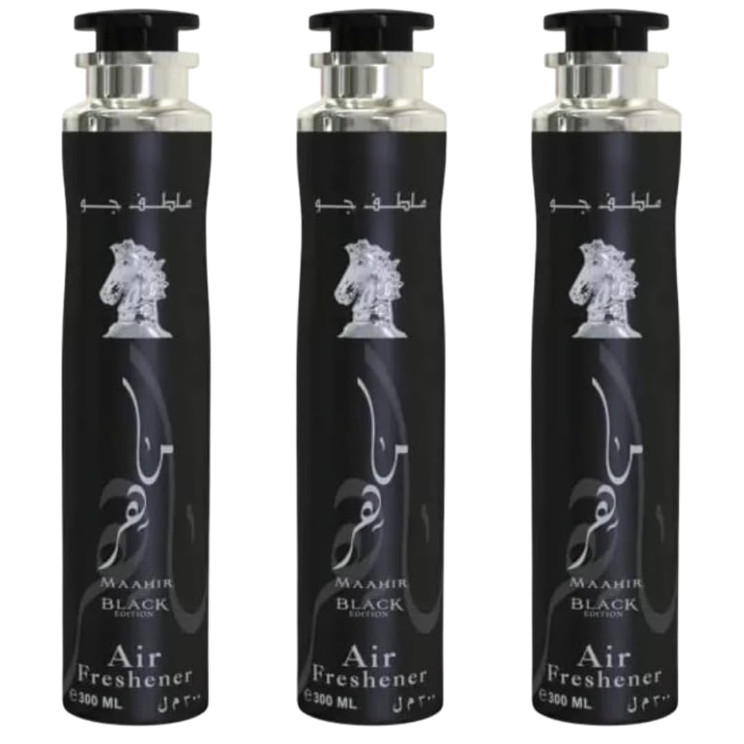 Maahir Black Edition - Air Freshener - Pack of 3 - 300ml