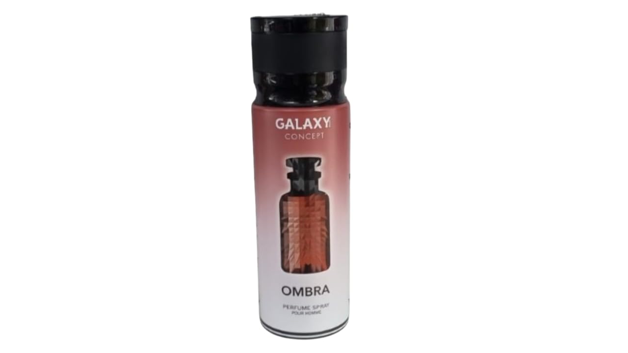 galaxy concept ombra perfume spray for men 200ml brown and black bottle