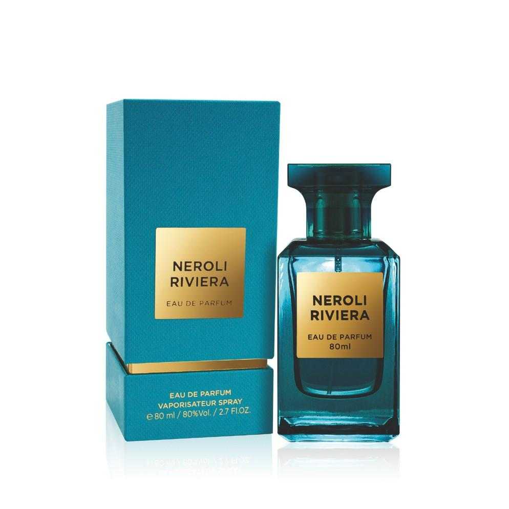 Neroli Riviera Eau De Perfum bottle and packaging on a white background