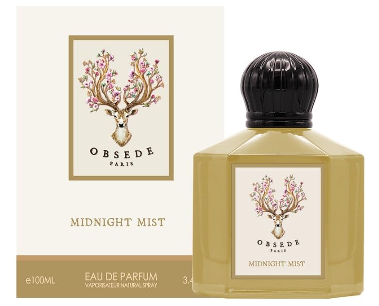 obsede paris midnight mist eau de parfum 100ml women’s warm floral amber fragrance bottle and box