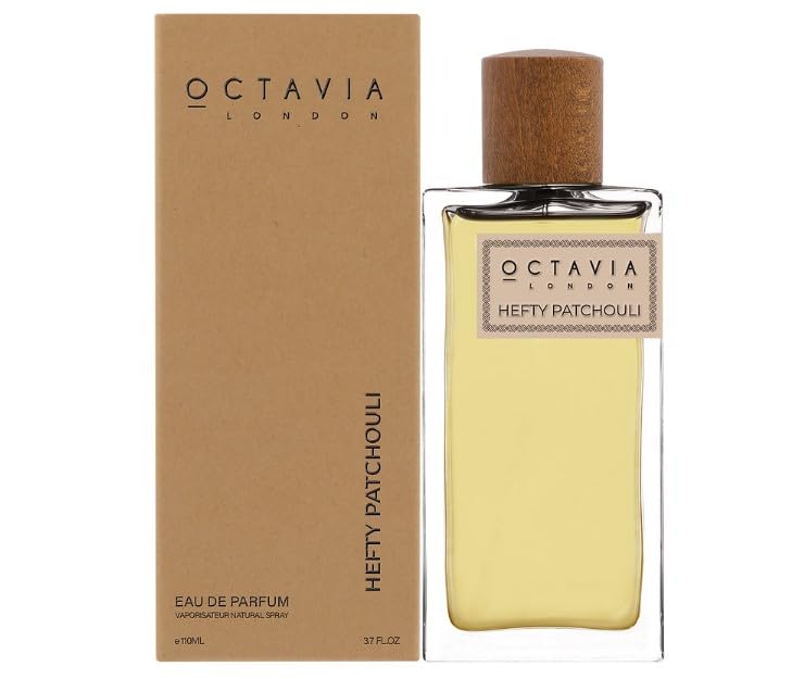 octavia london hefty patchouli eau de parfum 110ml earthy woody unisex fragrance bottle and box
