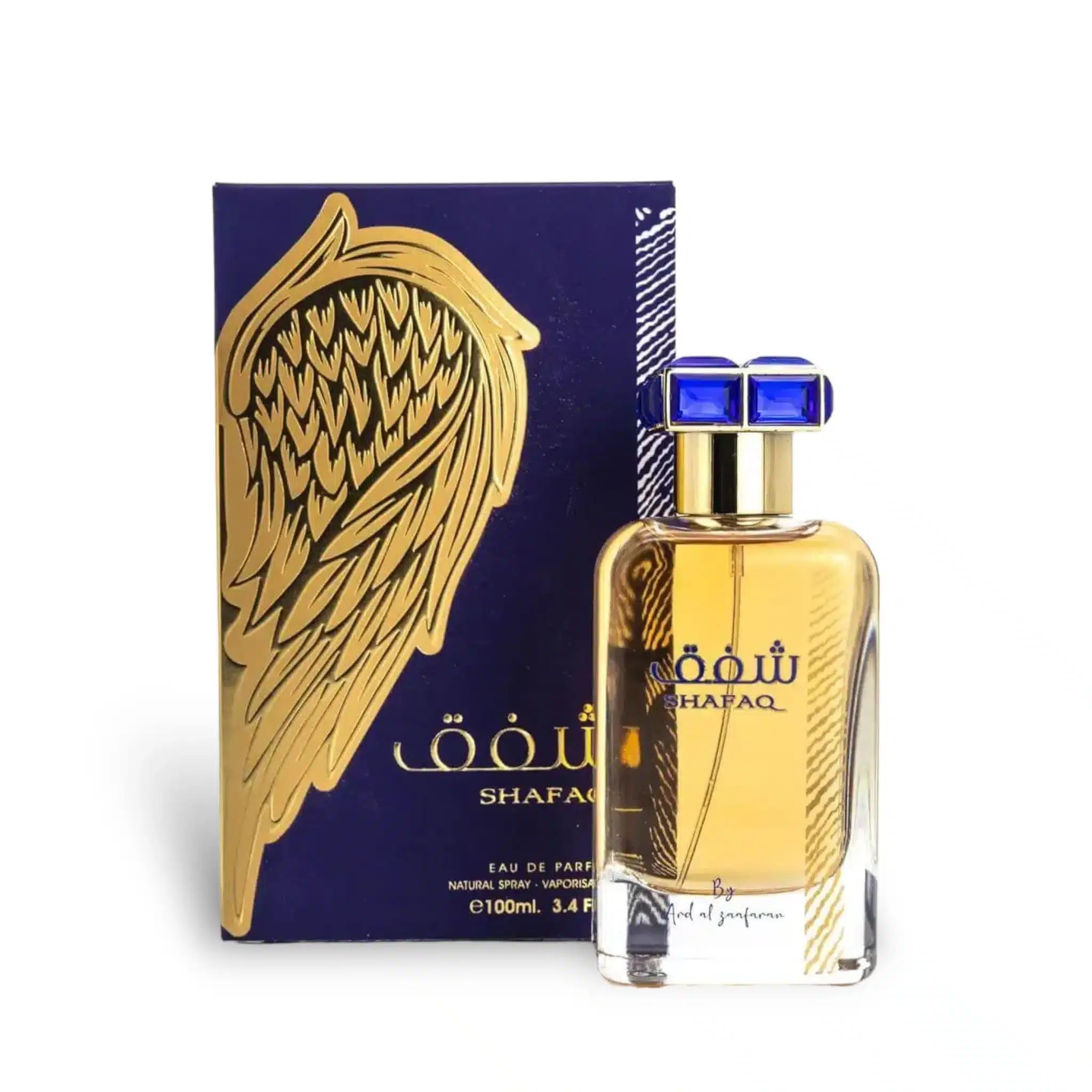 shafaq eau de parfum 100ml luxury arabic oud amber perfume bottle and box